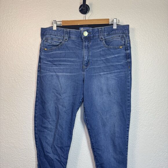 Democracy Jeans Women 16 Medium Wash Ab Solution Skinny Fitted Stretch Shaping - Picture 3 of 8